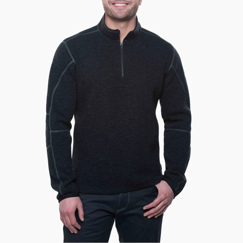 Kuhl Men's ThermoKore Dark Gray 1/4 Zip Pullover Gorpcore